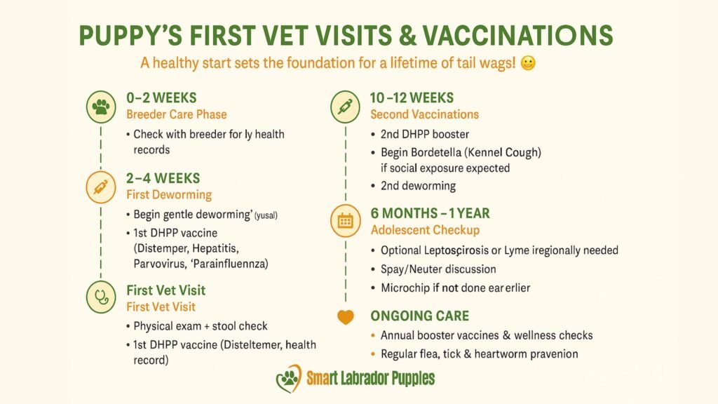Puppy's First Vet Visits & Vaccinations