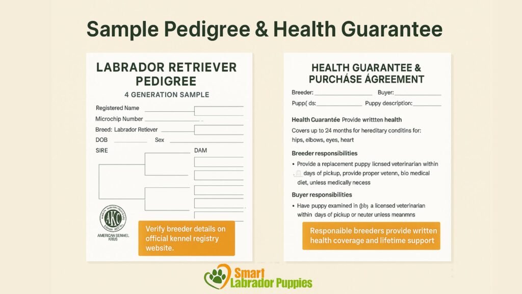 Sample Pedigree & Health Guarantee